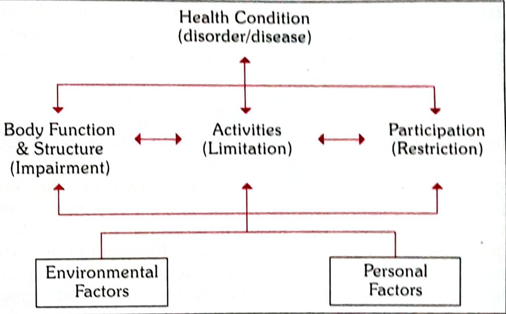 ICF Model - Body Function & Structure, Activities, Participation, Environmental and Personal Factors