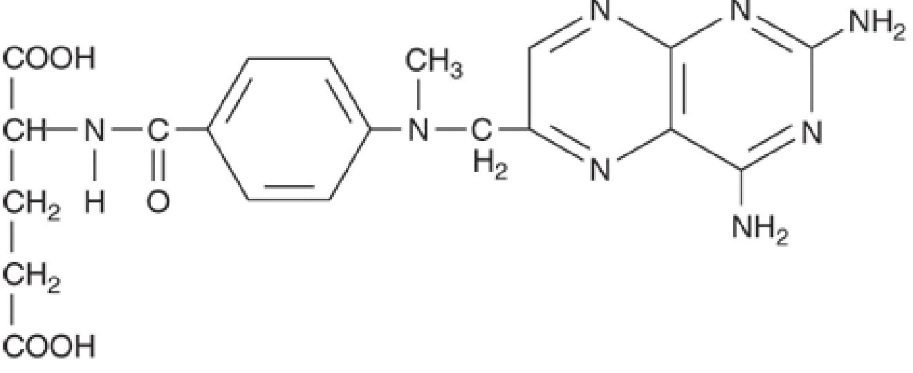 Chemical structure of Methotrexate