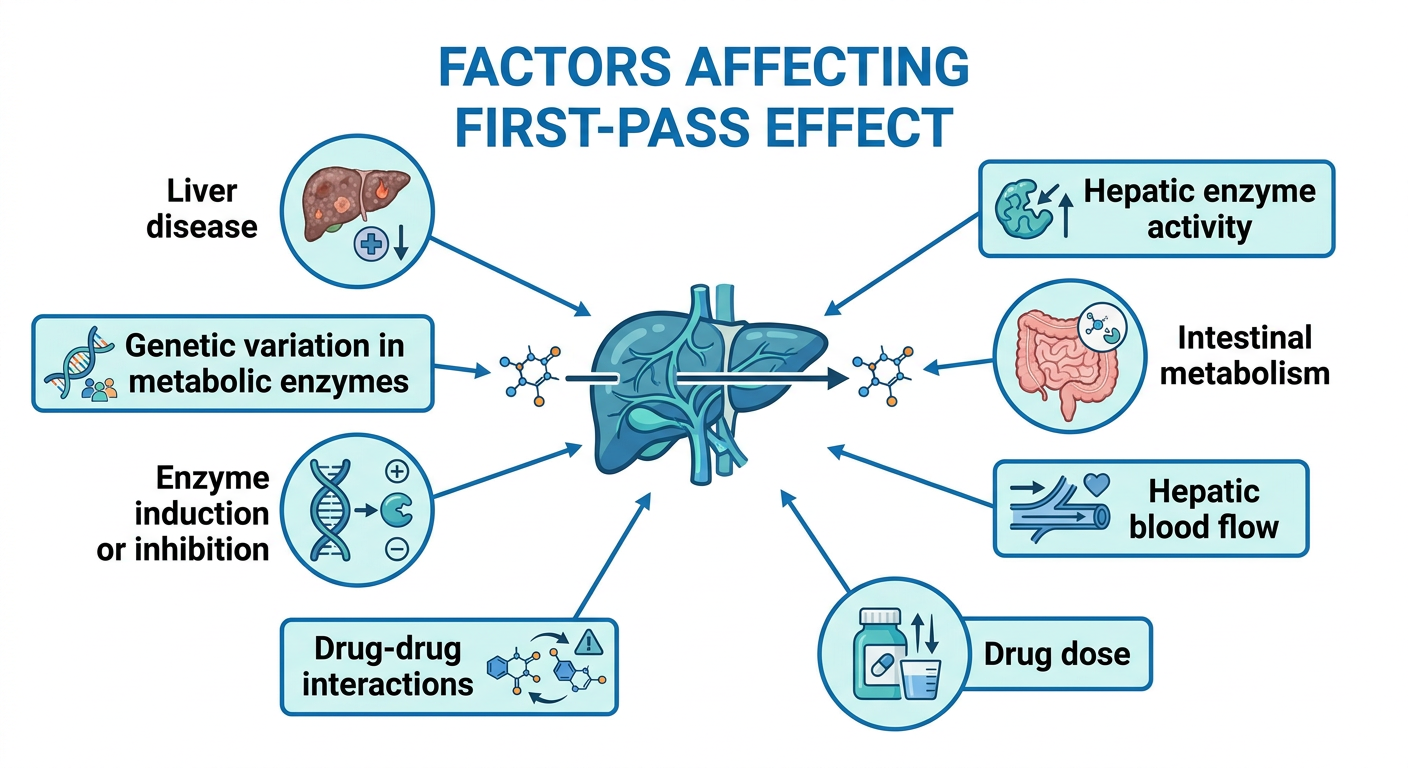 Factors Affecting First-Pass Effect