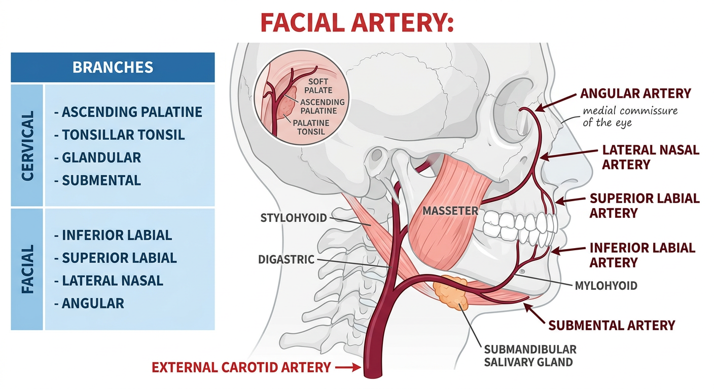 Facial Artery Diagram