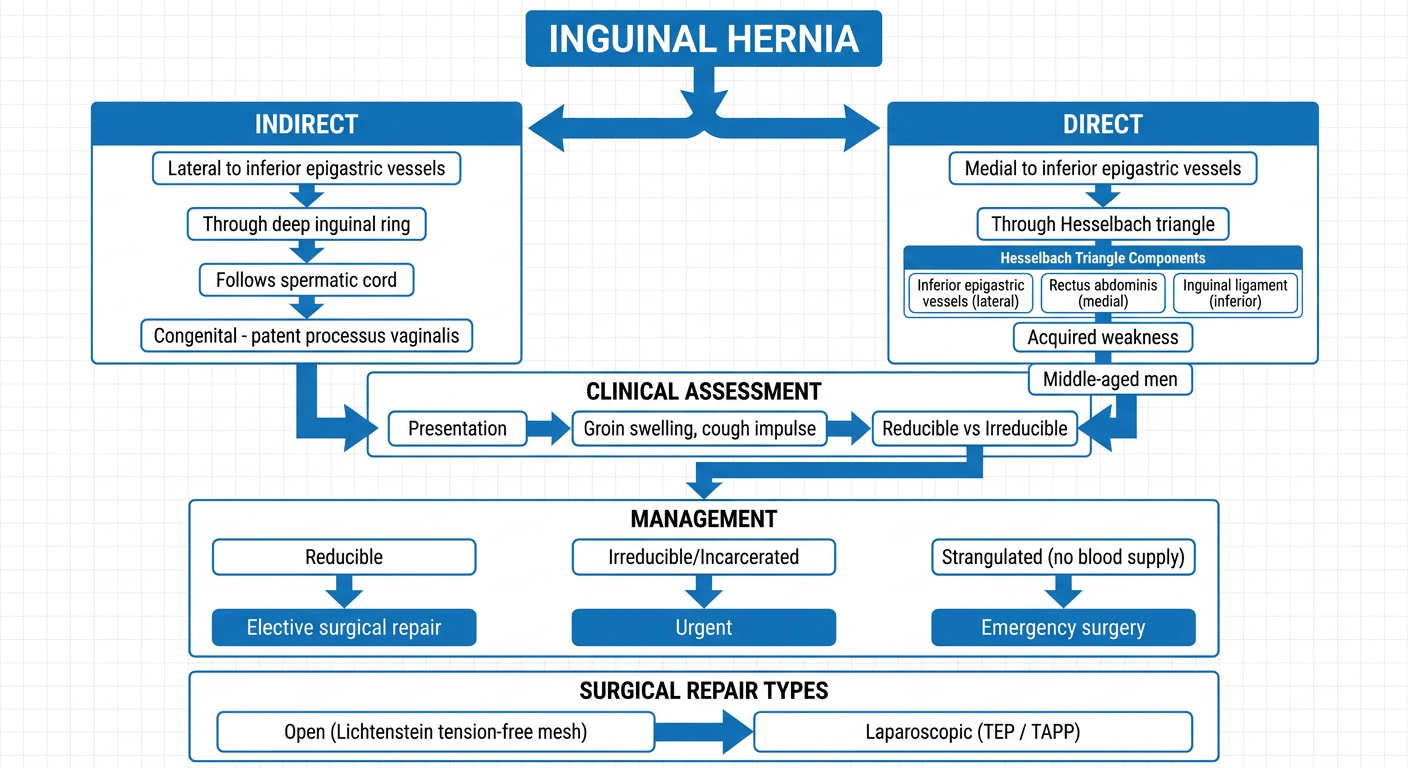 Inguinal Hernia Flowchart