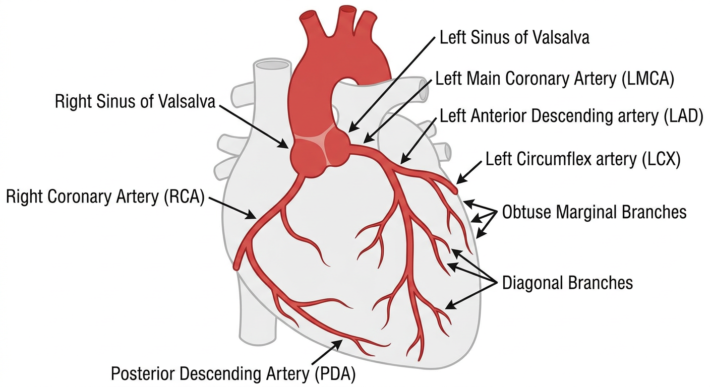 Figure 1 - Normal Coronary Anatomy