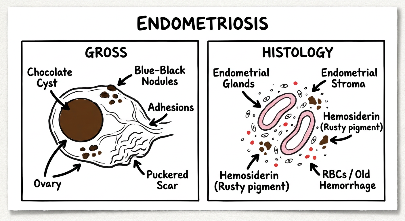 Endometriosis - Easy Study Diagram