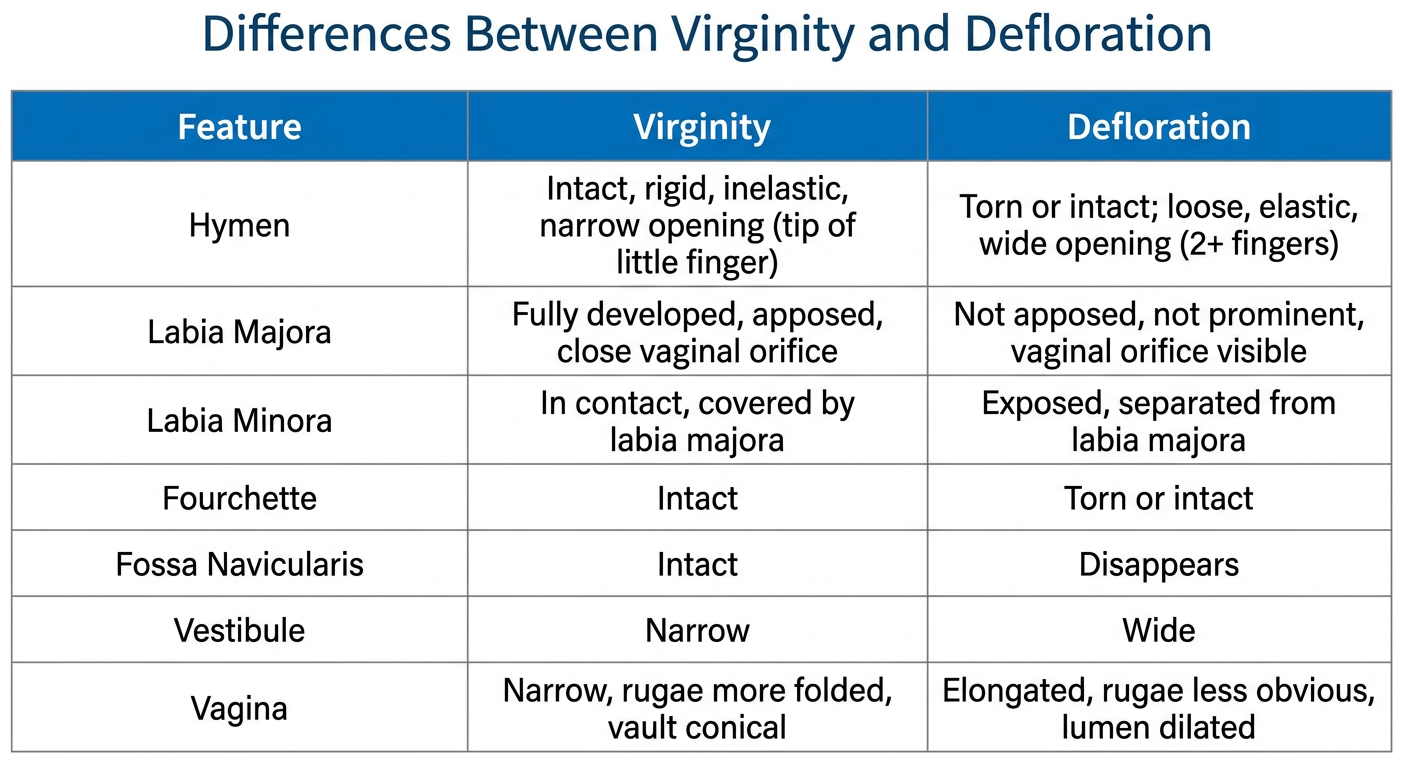 Differences Between Virginity and Defloration
