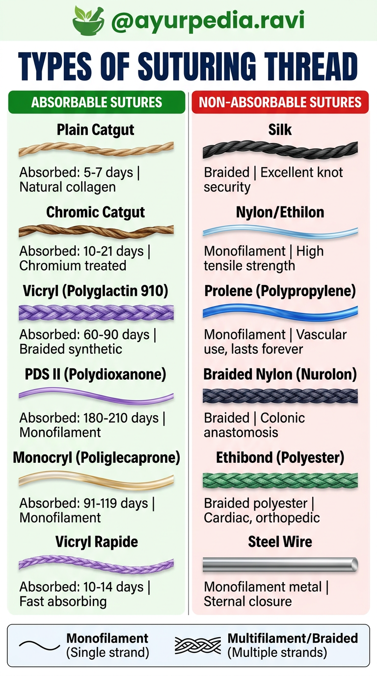 Types of Suturing Thread - 9:16 with Logo