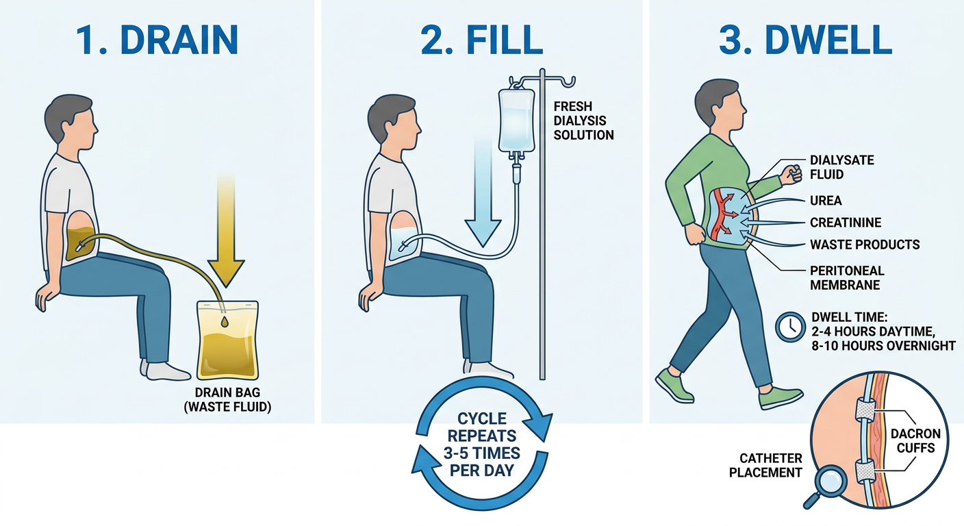 CAPD Procedure Steps Diagram