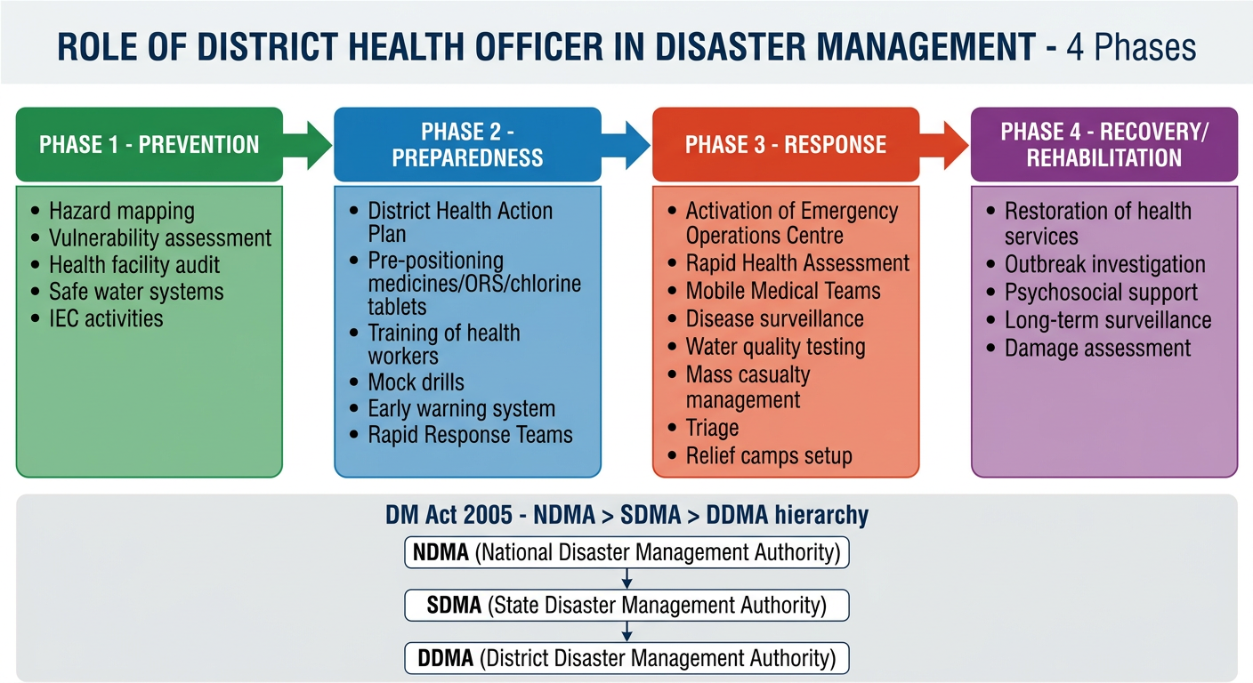 DHO Role in 4 Phases Flowchart