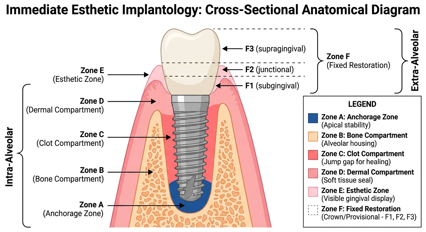 6 Zones in Immediate Esthetic Implantology