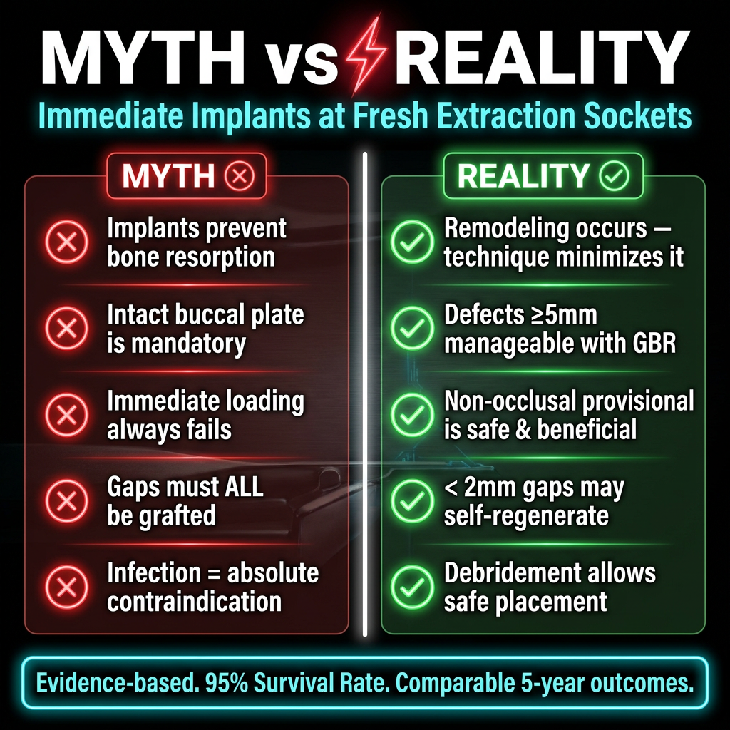Myth vs Reality - Immediate Implants Instagram Post