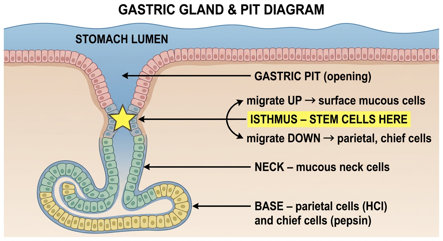 Gastric Gland Diagram