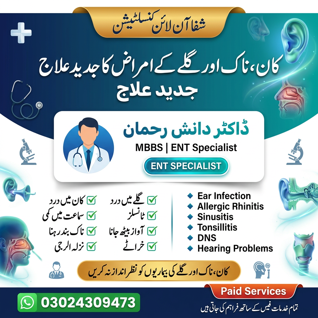 ENT Specialist Medical Poster - Dr. Danish Rahman