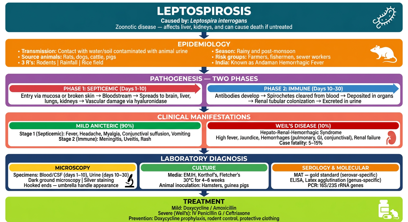 Leptospirosis - Clean Flowchart