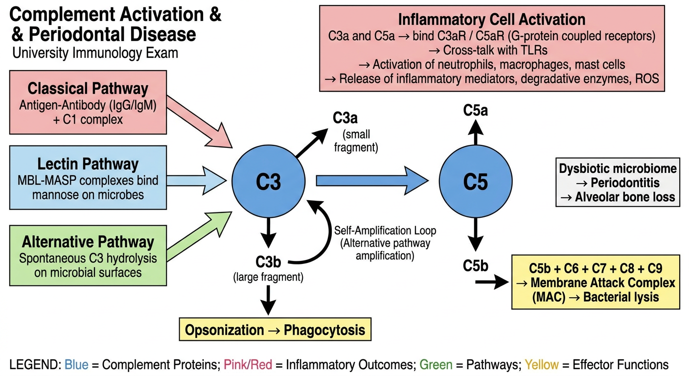 Simplified Complement Activation Diagram