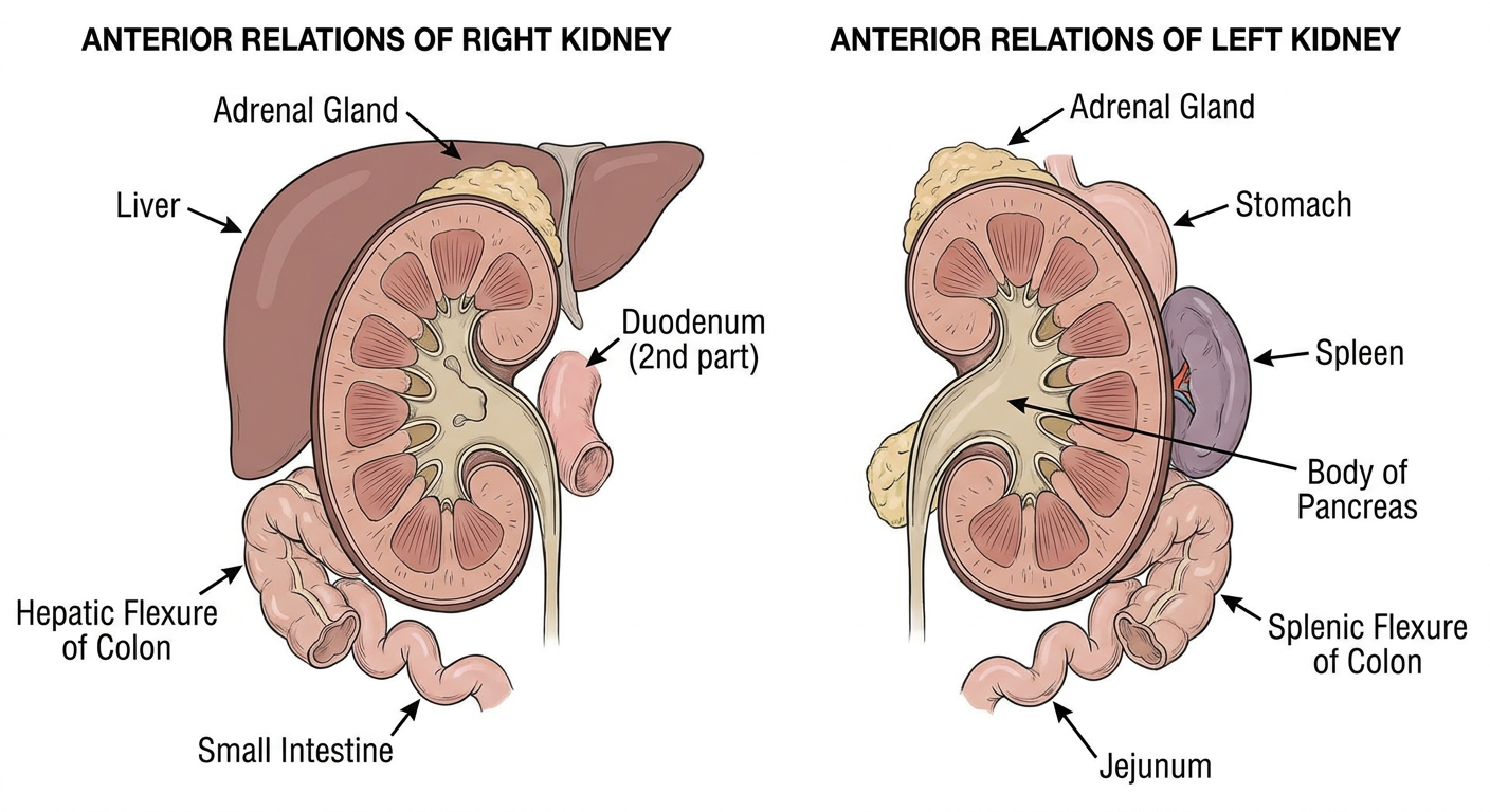 Kidney Anterior Relations