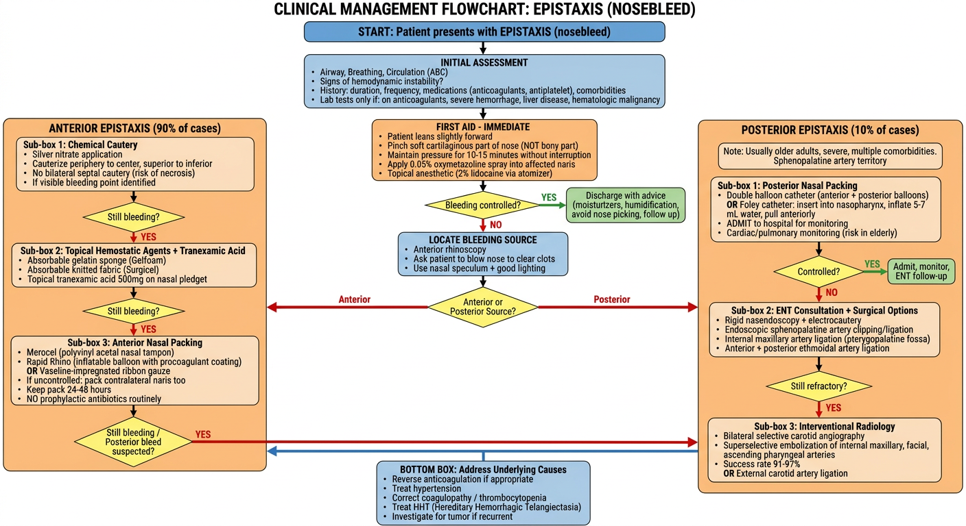 Epistaxis Management Flowchart