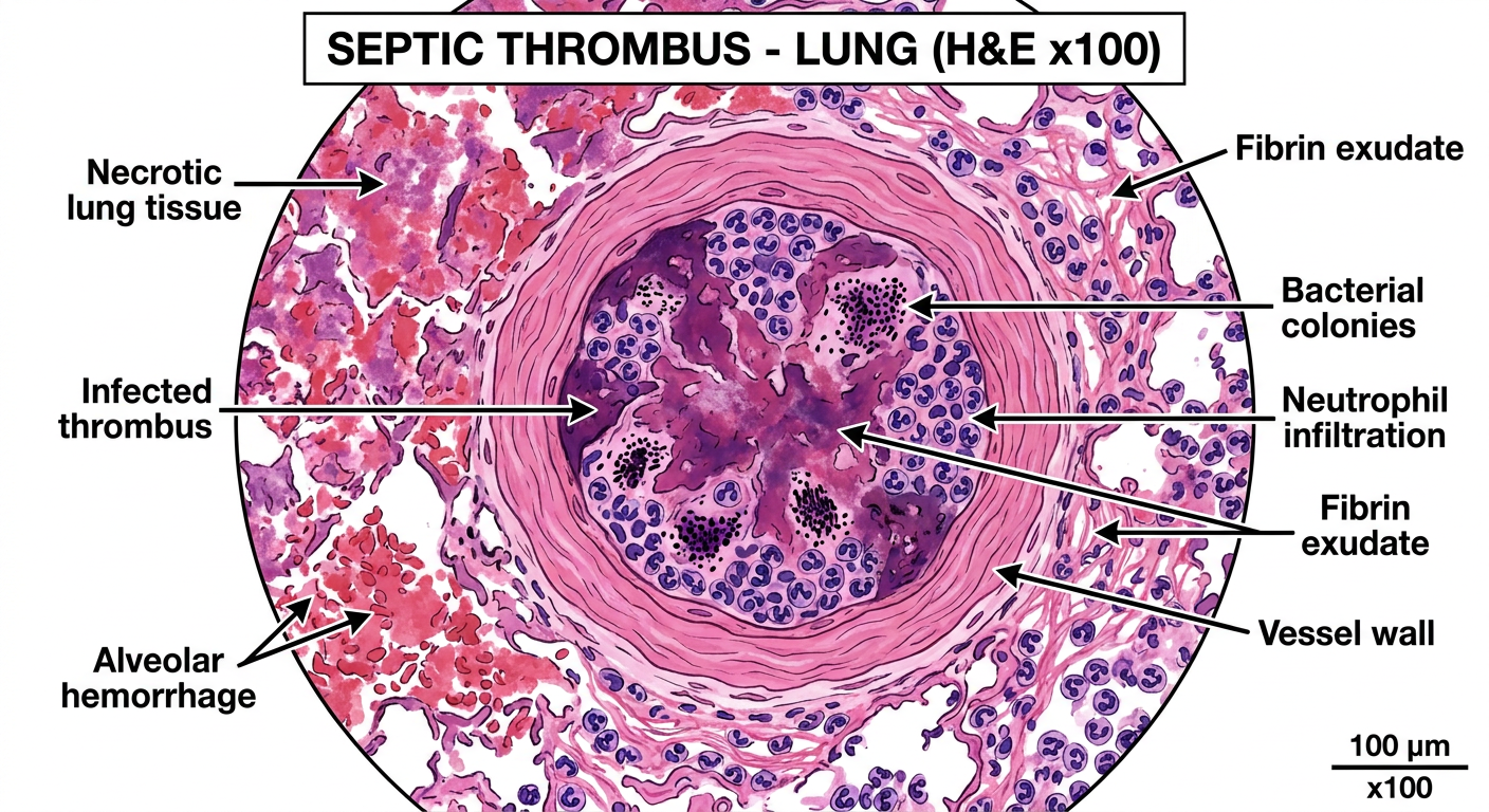 Septic Thrombus in Lung