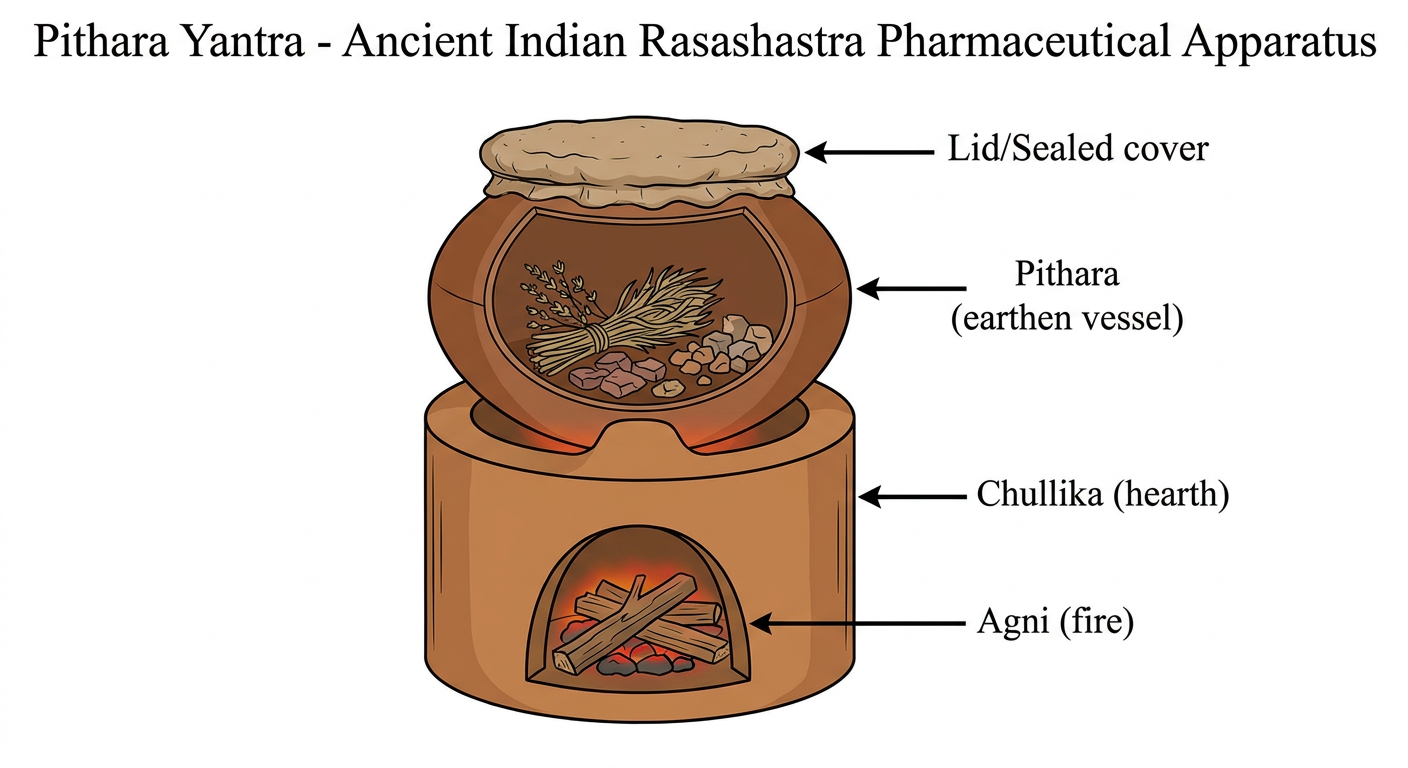Pithara Yantra - Labeled Diagram