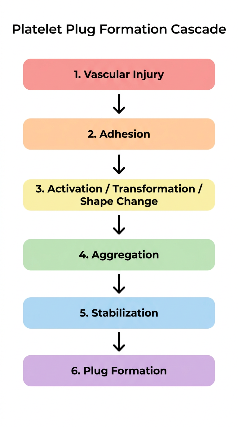 Platelet Plug Formation Cascade