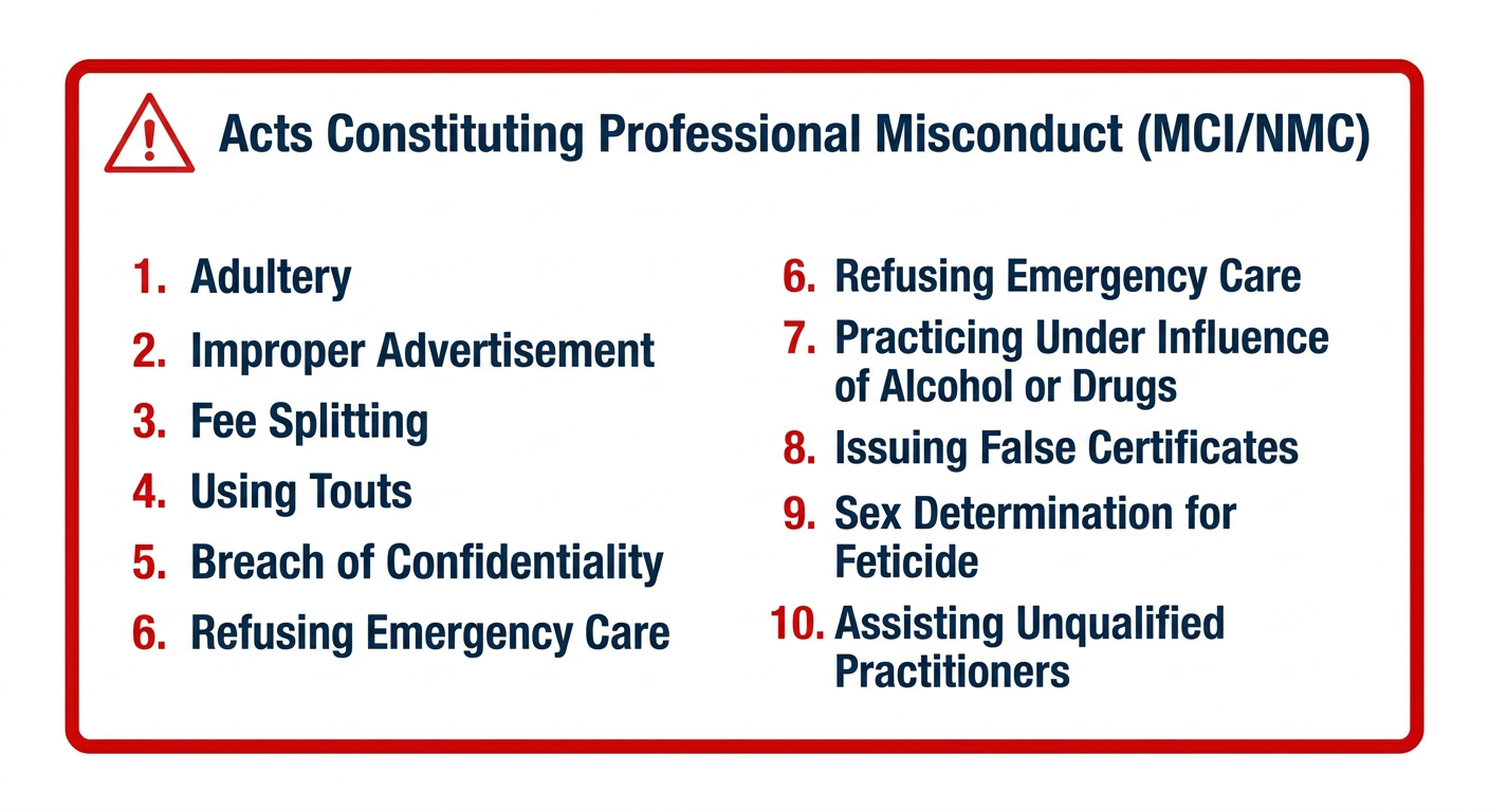 Professional Misconduct Acts
