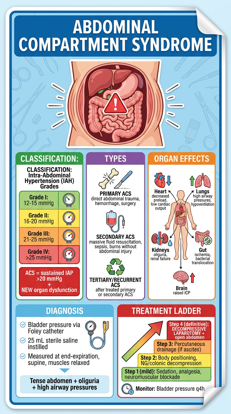 Abdominal Compartment Syndrome - Classification & Treatment