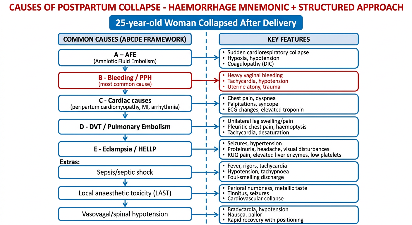 Causes of Postpartum Collapse