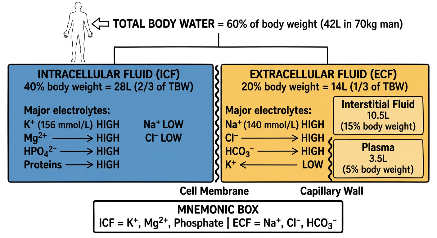 Distribution of Body Water and Electrolytes