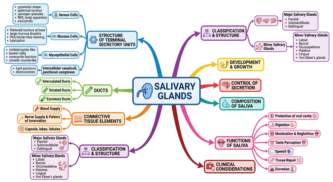 Salivary Glands Mind Map
