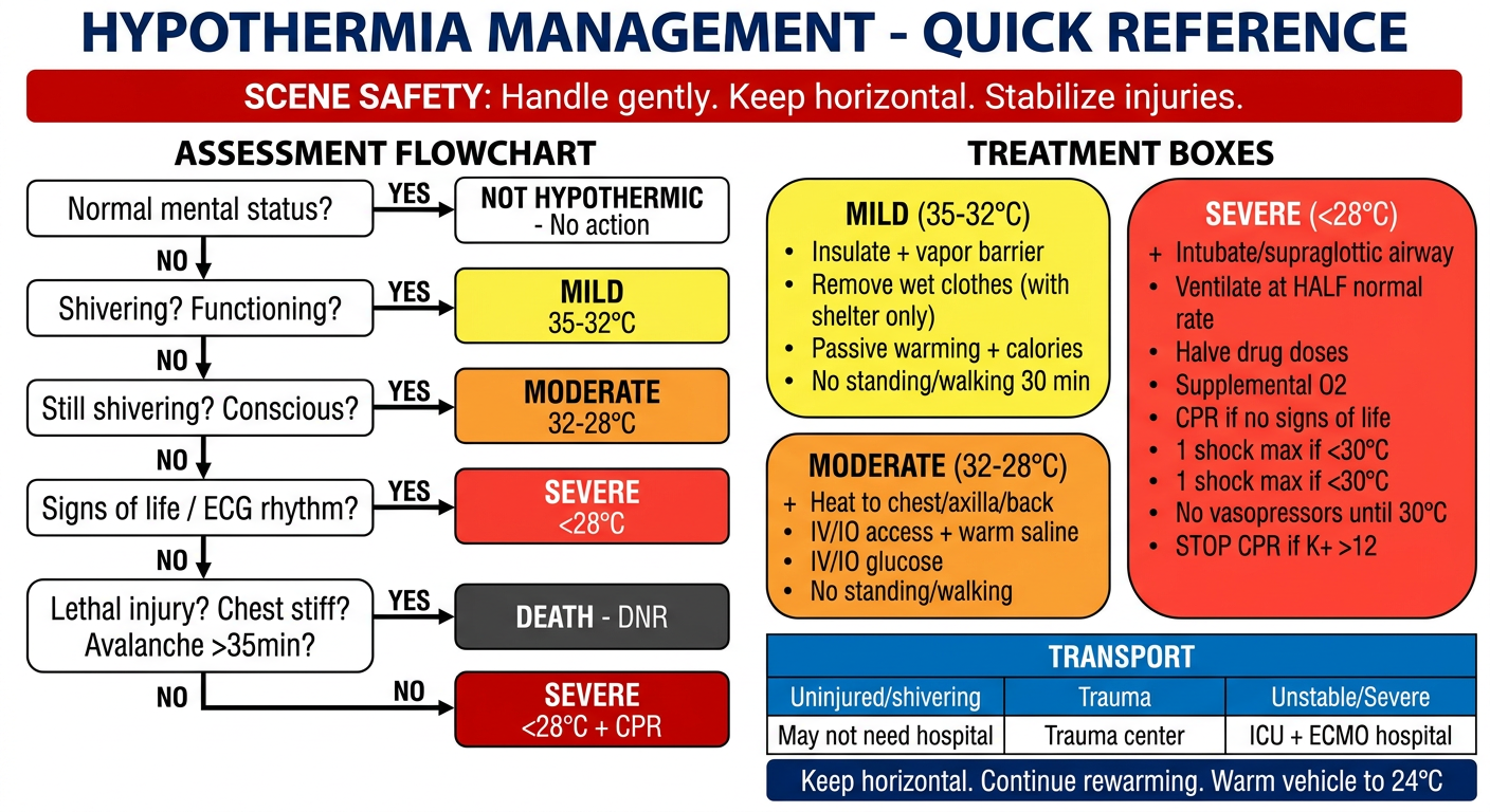 Hypothermia Quick Reference Card