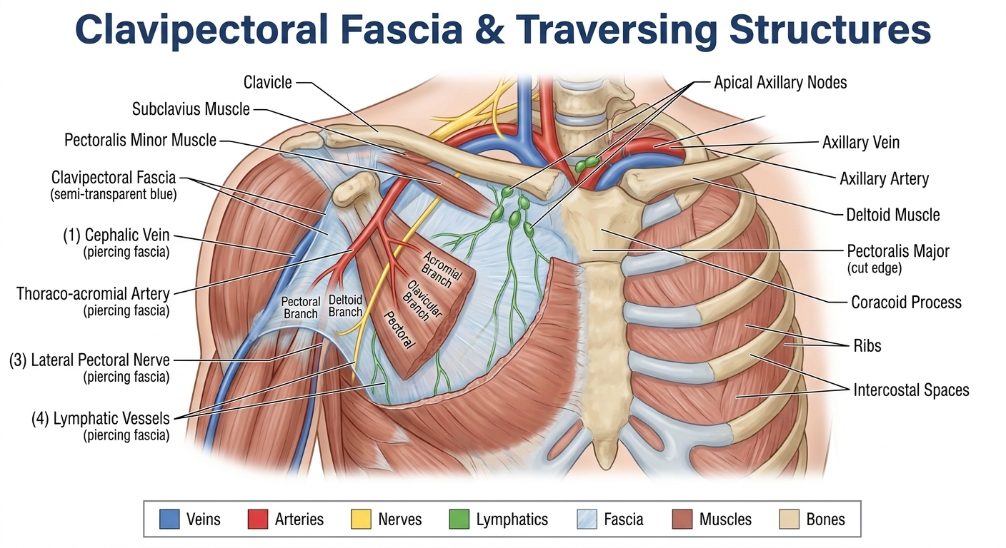 Clavipectoral Fascia & Traversing Structures