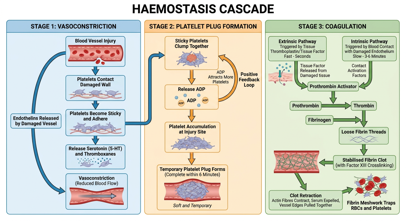 Haemostasis Cascade Flowchart