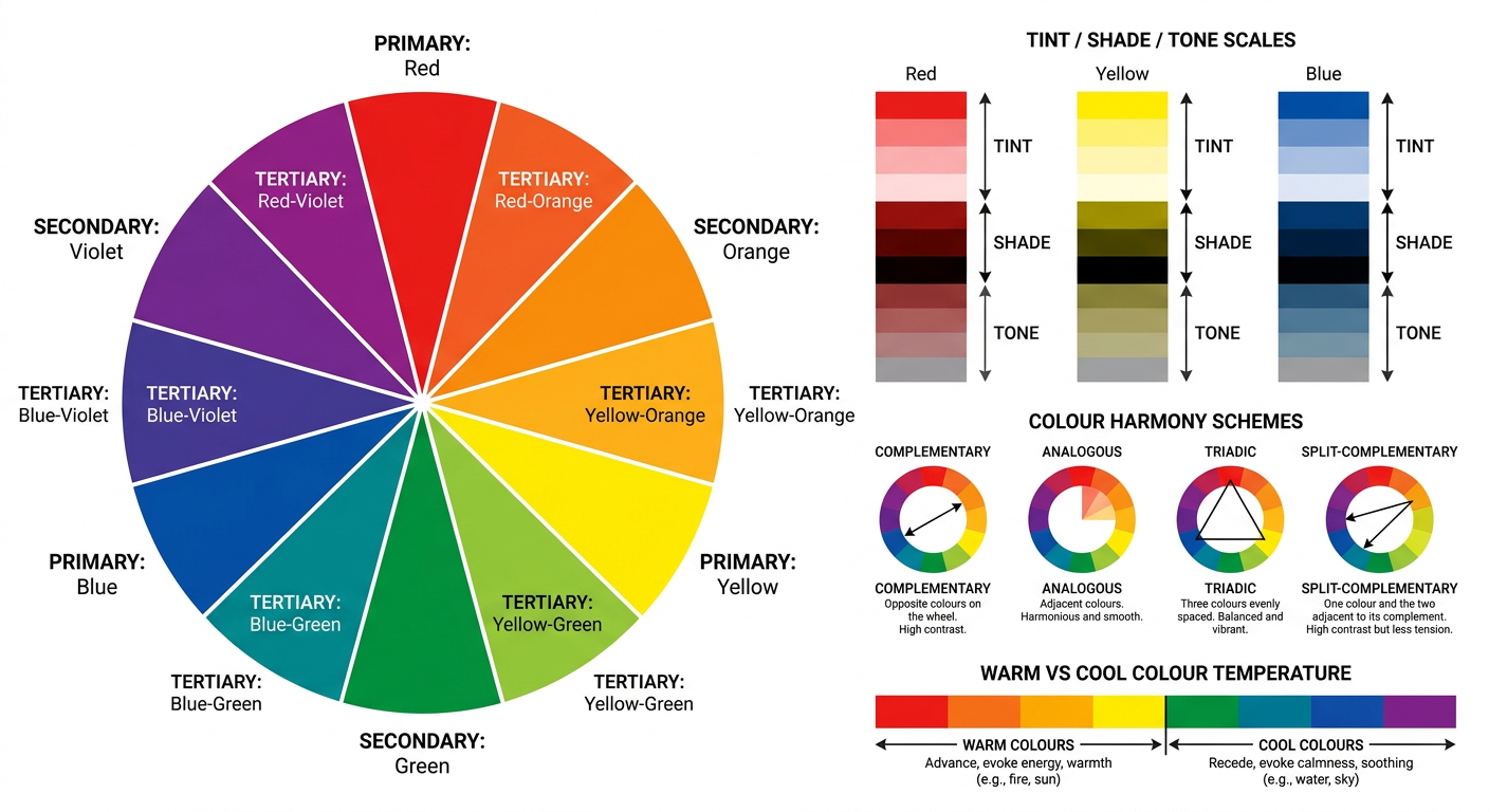 Comprehensive Colour Theory Diagram