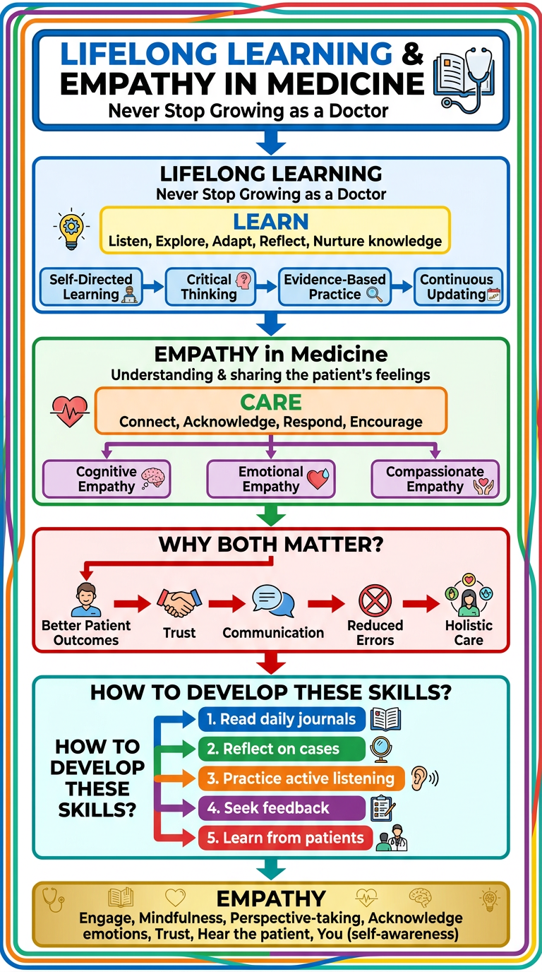 Lifelong Learning & Empathy - MBBS 1st Year Flowchart