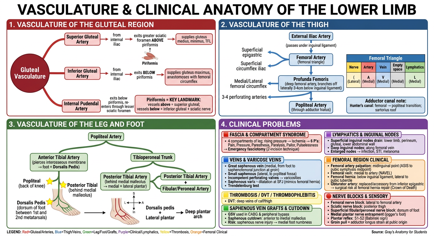 Vasculature & Clinical Anatomy of the Lower Limb