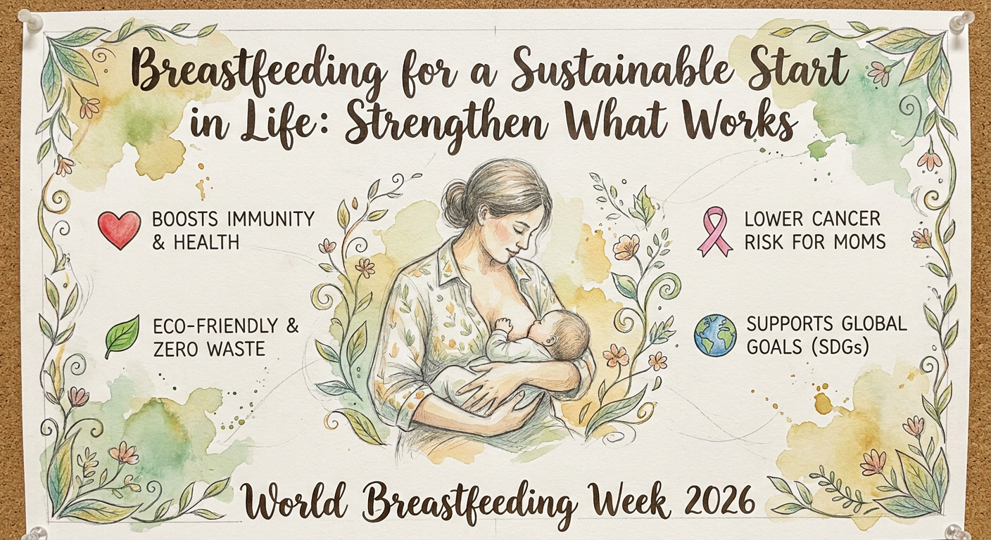 Handmade Breastfeeding Poster - World Breastfeeding Week 2026