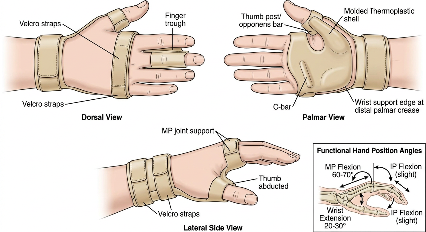 Hand-Based Functional Orthosis Diagram