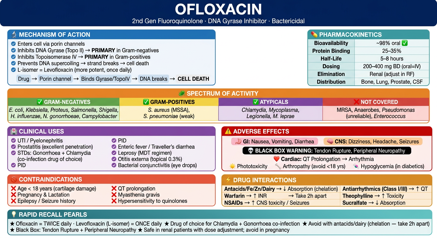 Ofloxacin Study Sheet