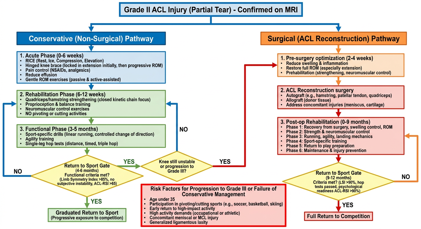 Grade II ACL Decision Flowchart
