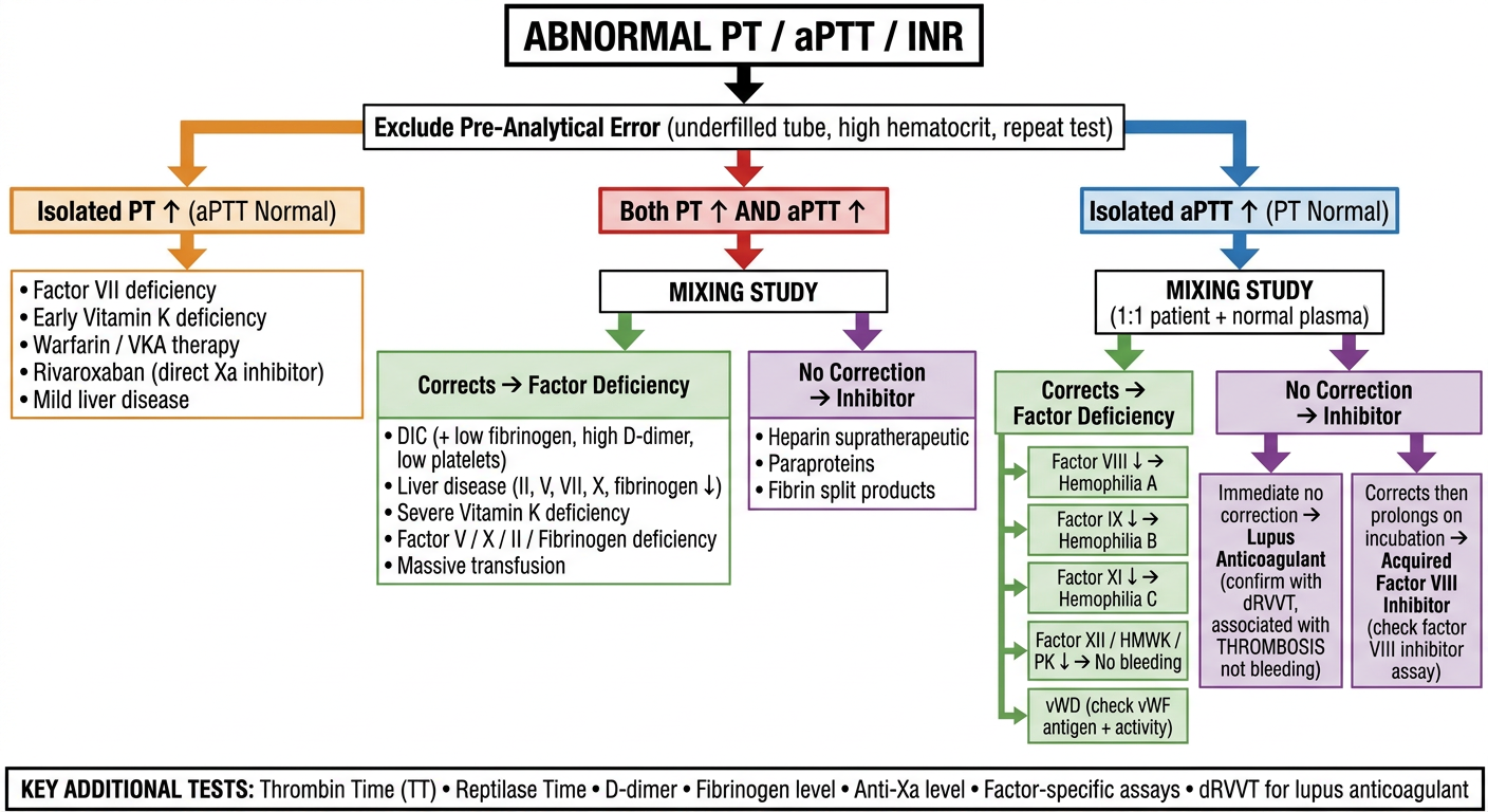 PT/aPTT Diagnostic Decision Tree