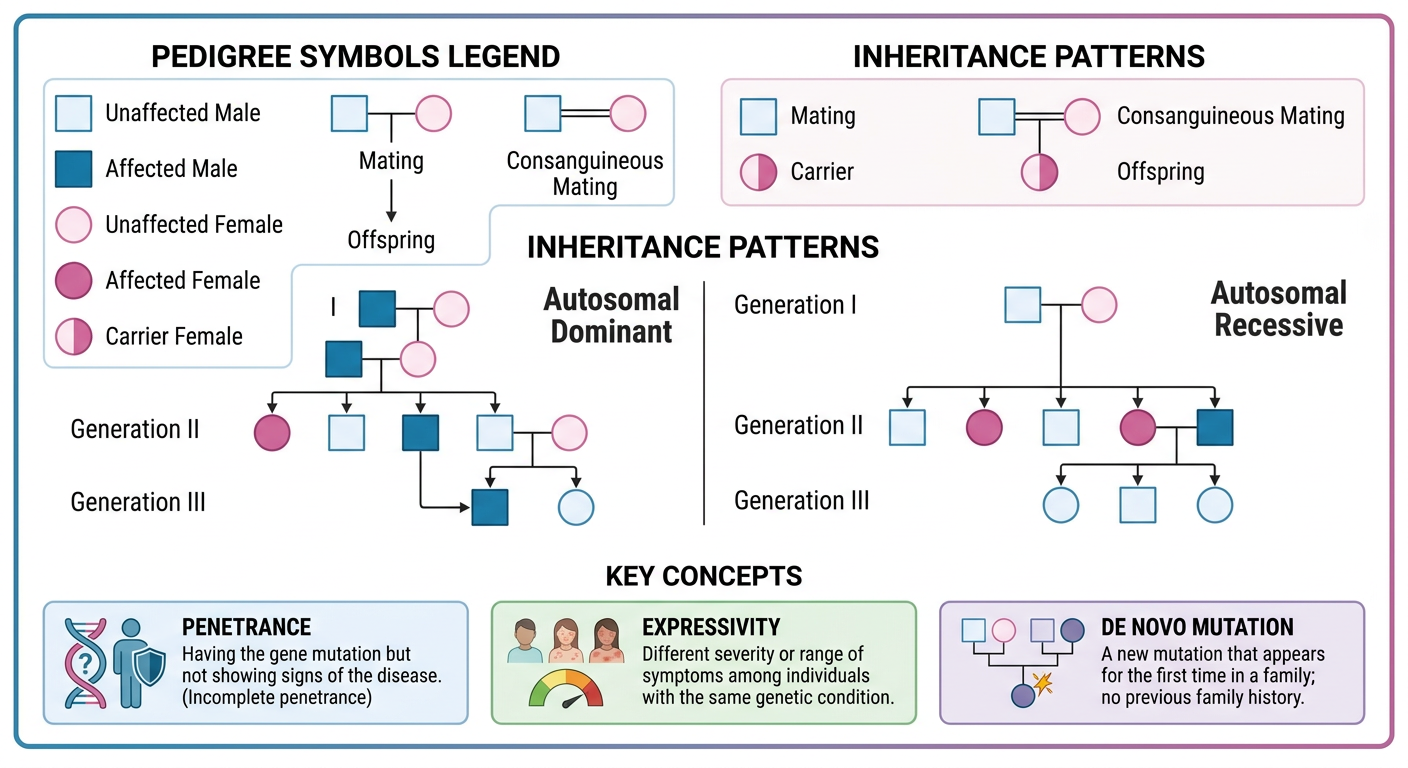 Pedigree Symbols and Key Concepts