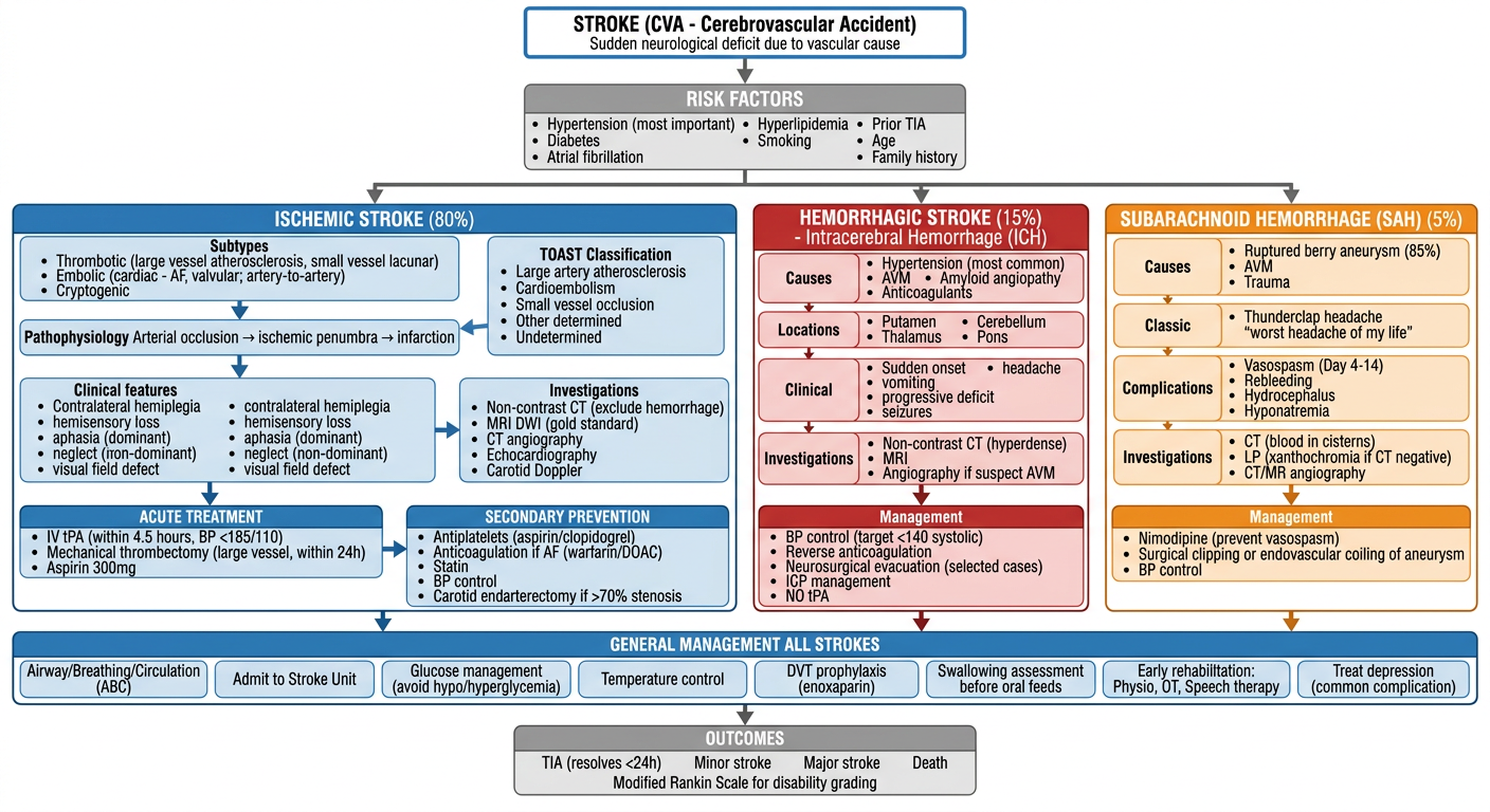 Stroke Complete Overview Flowchart