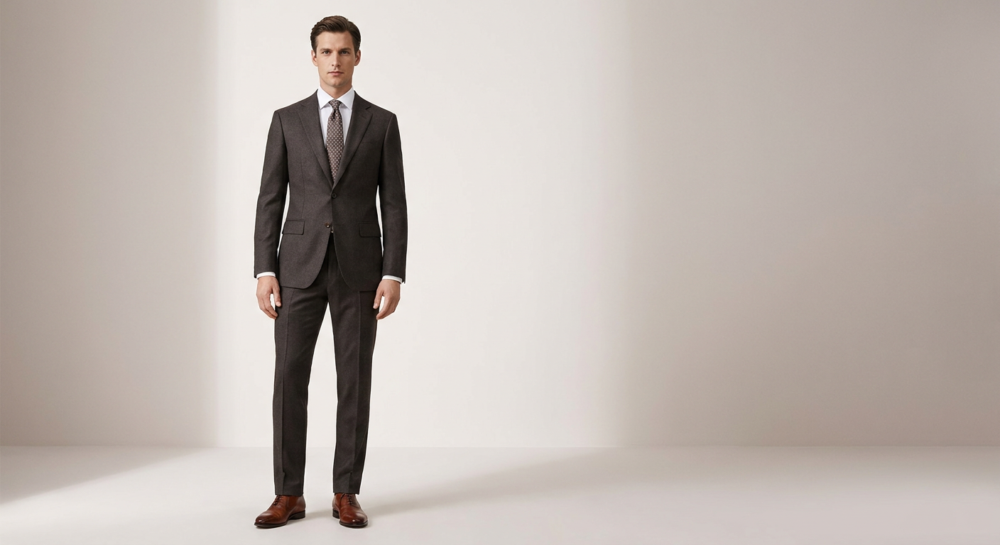 Dark Brown Suit - Classic Look