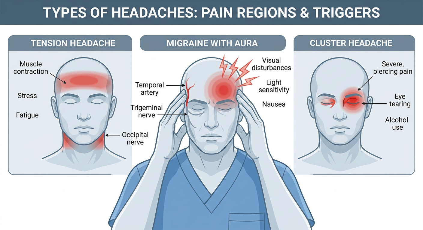 Headache Medical Illustration
