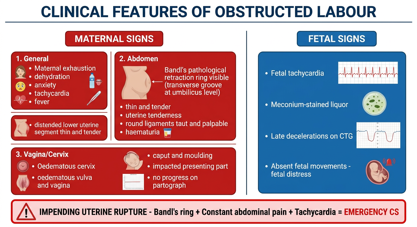 Clinical Features of Obstructed Labour