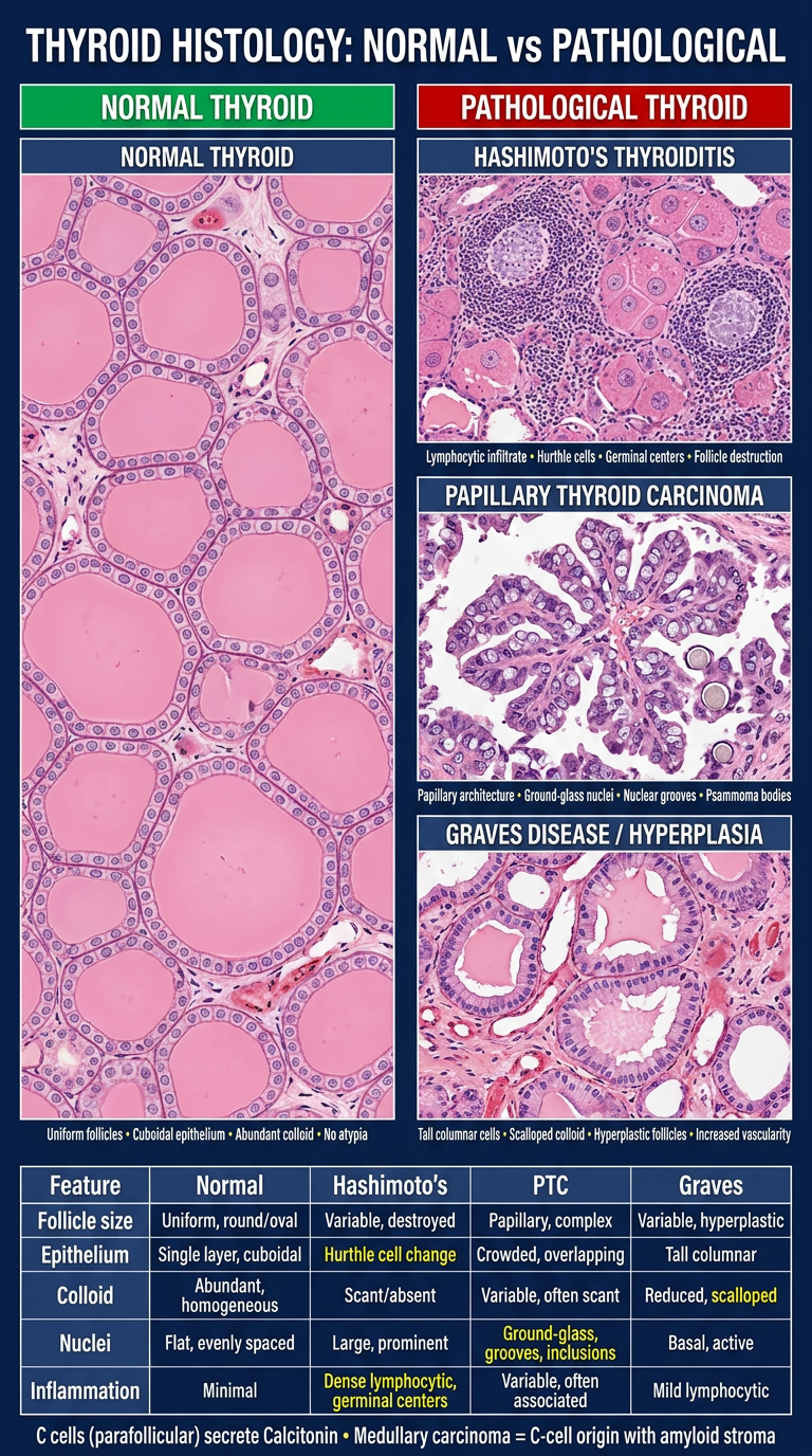 Thyroid Histology Comparison Poster