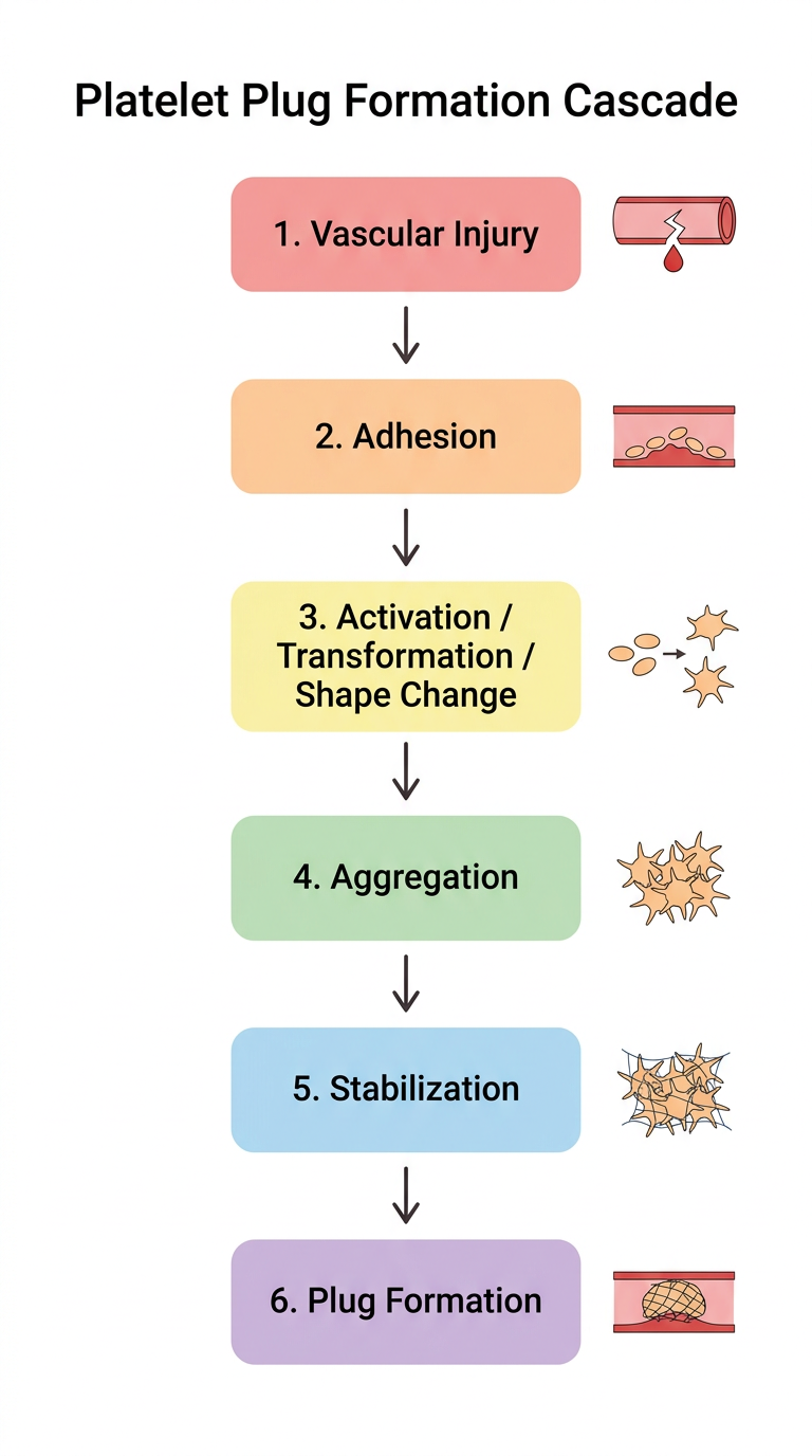 Platelet Plug Formation Cascade