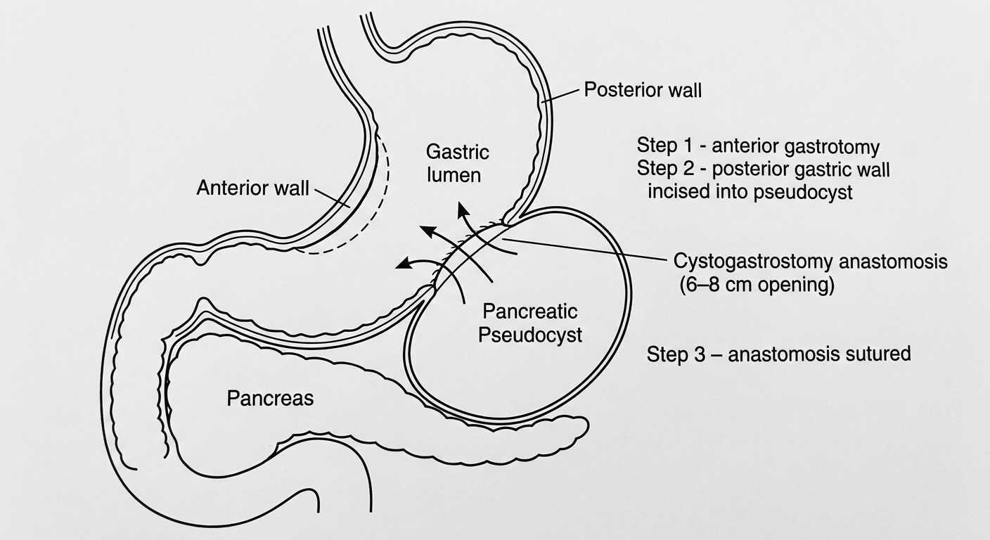 Cystogastrostomy diagram