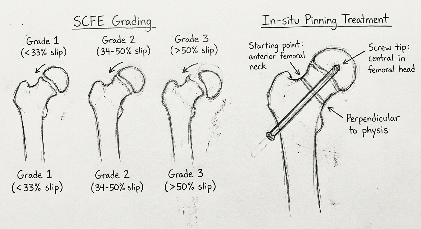 SCFE Grading and In-situ Screw Fixation
