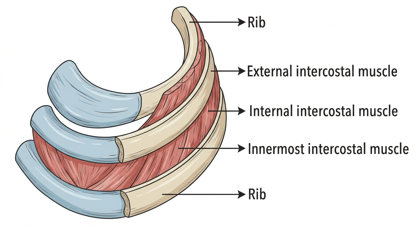 Intercostal muscles diagram