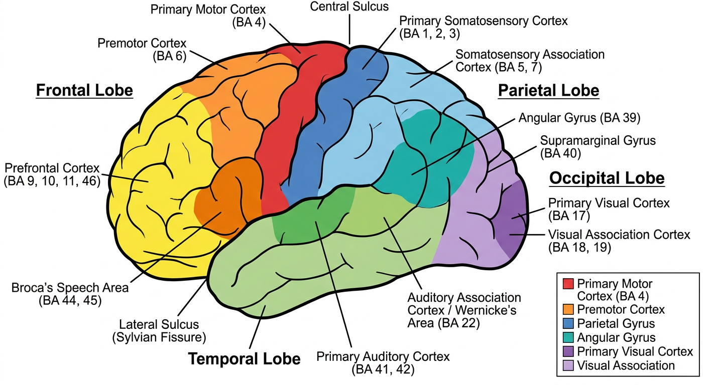 Functional Areas of the Cerebral Cortex