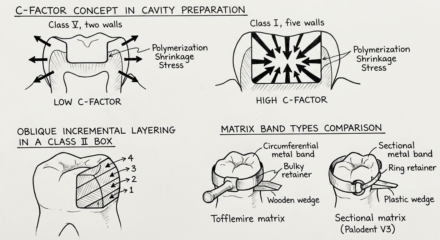 C-factor concept, incremental layering, and matrix band comparison